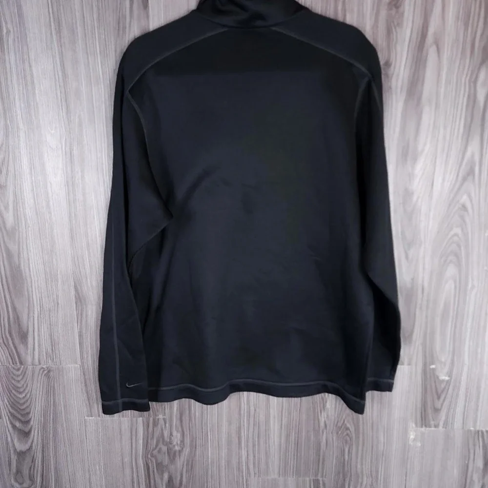 Nike‎ Golf Dri-FIT Quarter Zip Pullover Mens Large Black Performance Sweatshirt